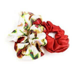 NEW TITOV Set of Two Silk Scrunchies